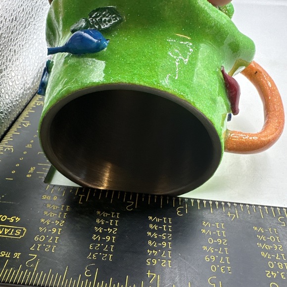 Girl Gnome Mug, Metal & Epoxy,Unbranded Orange And Green. - Picture 9 of 9